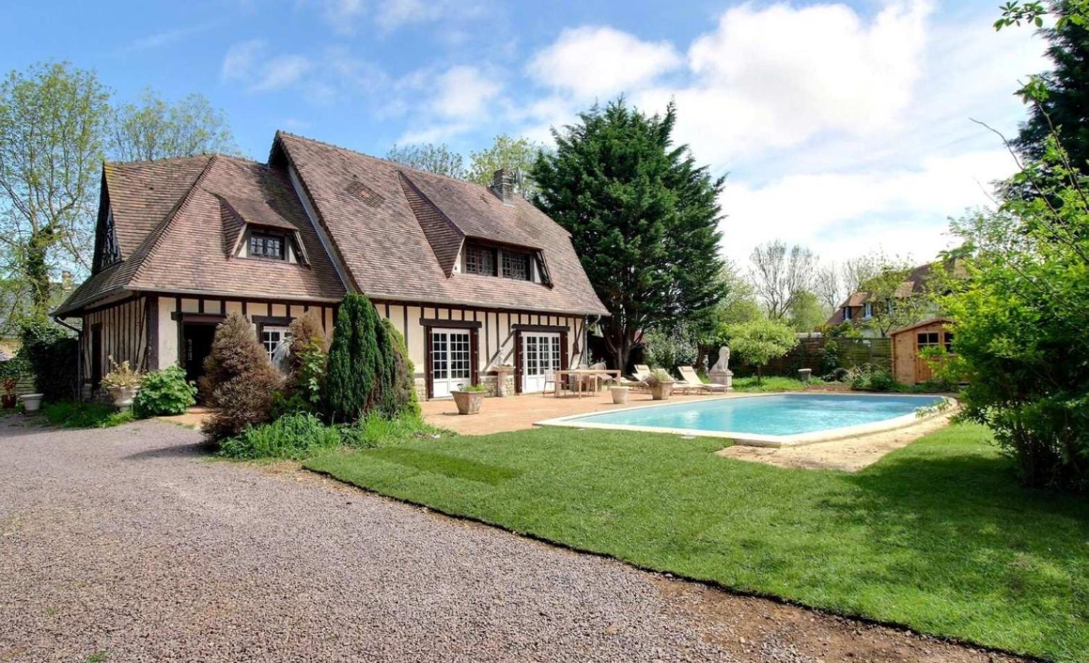 Superbe Maison Normande Avec Piscine A 3 Minutes De La Mer آوبيرفيل المظهر الخارجي الصورة